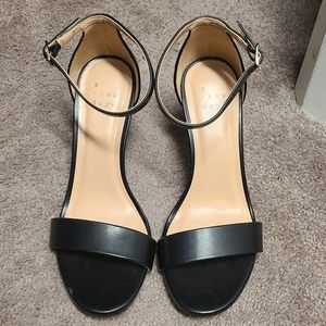 Heels with toe and ankle strap